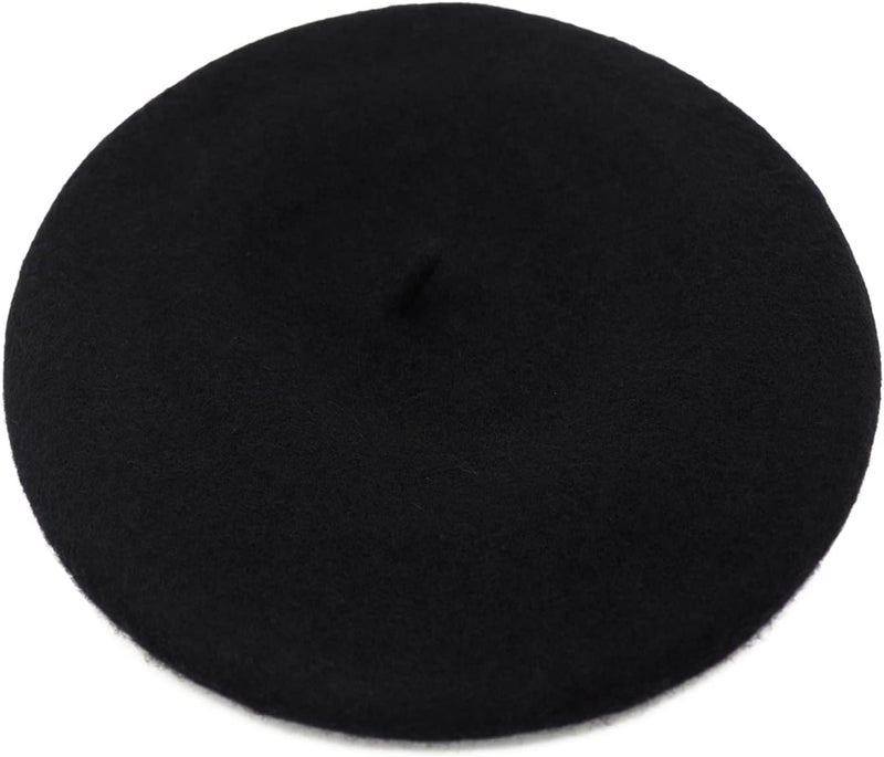 Wheebo Berets for Kids Wool French Beret Hats Artist Painter Hats for Little Girls Boys Solid Color Style - Image 2